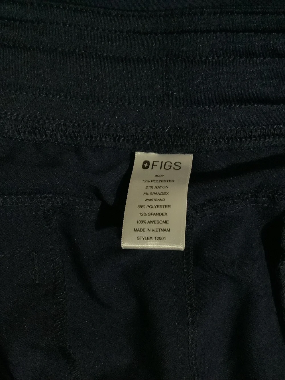 Figs Scrub Axim Straight Leg Navy Mens XL